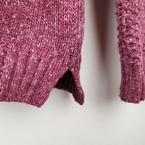 Prana Ibid Chunky Knit Wool Silk Blend Mockneck Tunic Sweater sz M - Picture 9 of 13